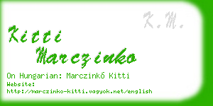 kitti marczinko business card