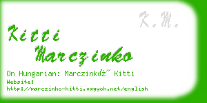kitti marczinko business card